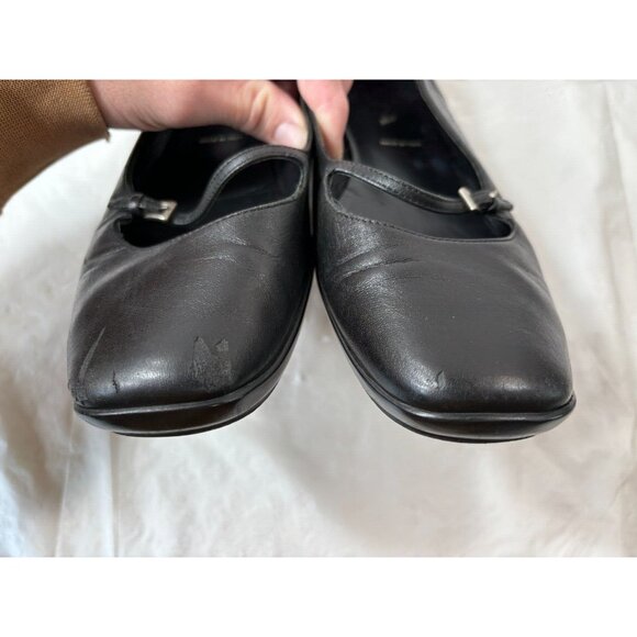 Prada Mary Jane Black soft nappa leather Loafer Ballet Flats Size 8 - Picture 8 of 11